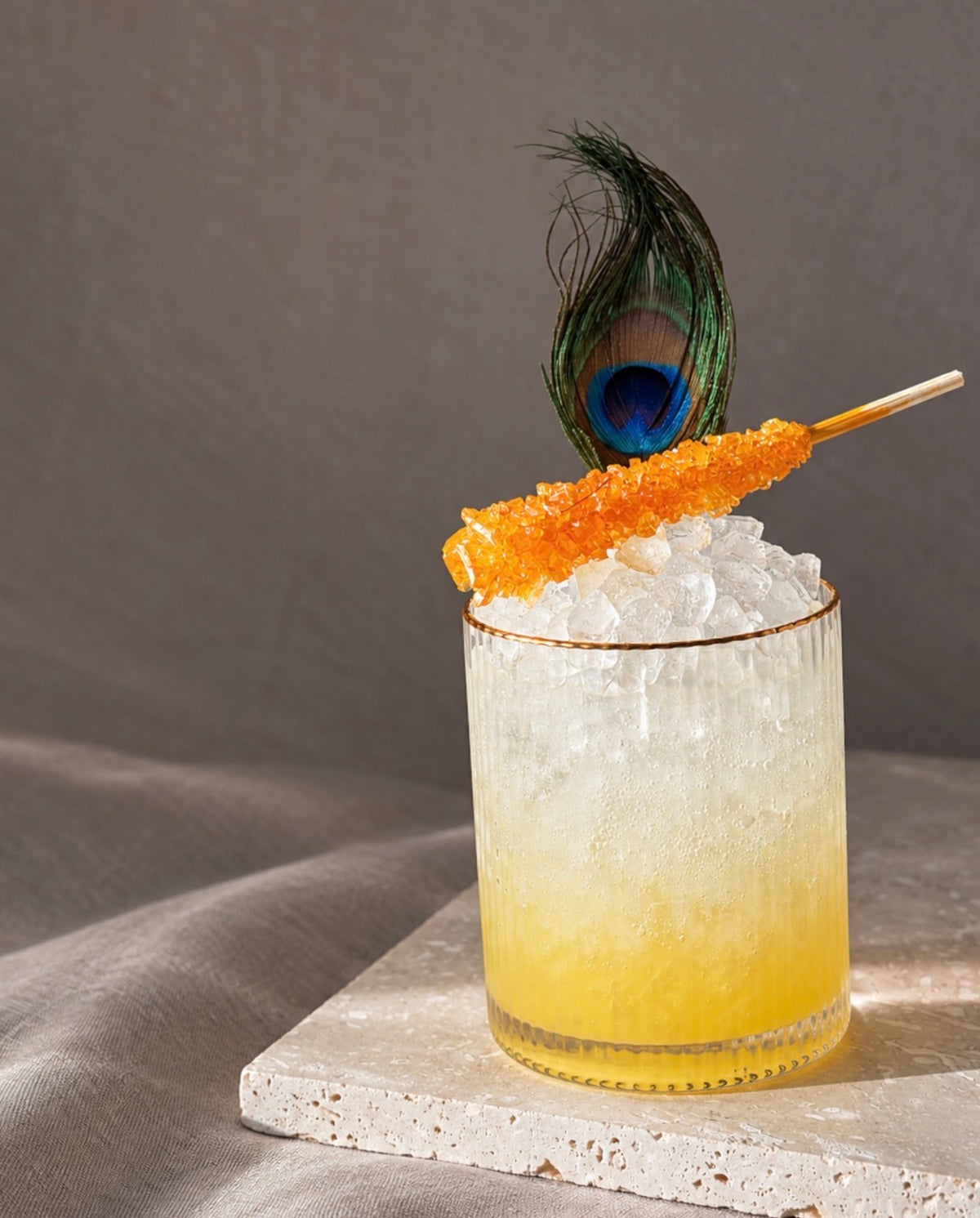 Saffron Cardamom Gin Fizz